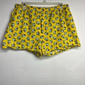 GAP Men's XXL Yellow Fish All Over Print Boxer Shorts Lounge Sleep Green